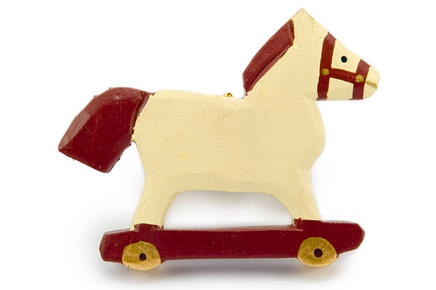 Wooden horse stock photo