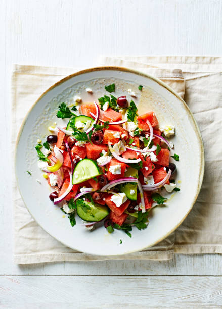 Watermelon Greek Salad with Kalamata Olives