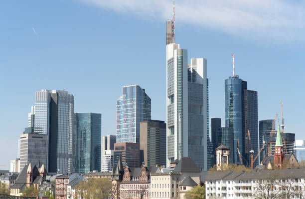 istock Frankfurt am Main with blue sky 1396622330