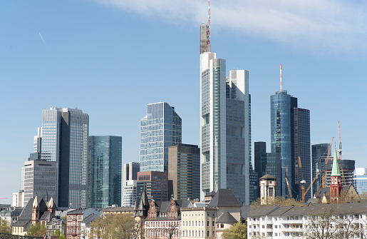 Frankfurt skyline and river Main