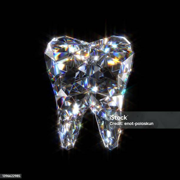 Diamond Tooth Stock Photo - Download Image Now - Teeth, Diamond - Gemstone, Diamond Shaped