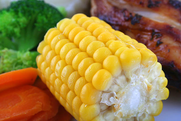 Corn on the cob stock photo