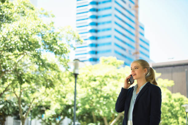 Modern  businesswoman on her phone