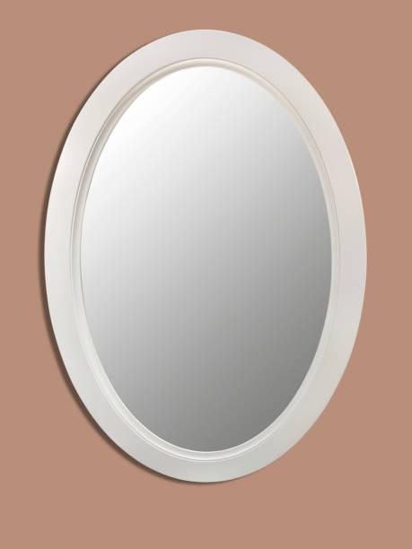 istock Mirror hanging on the pastel colored wall background (Clipping Path) 1396630075