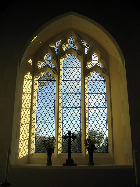 Galés capilla ventana - foto de stock