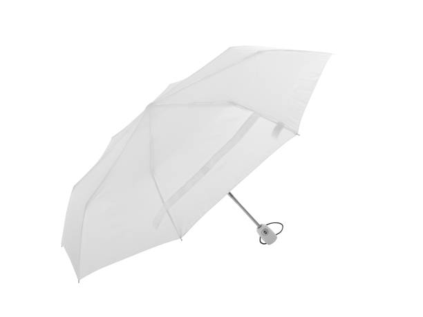 isolated white umbrella mockup - new media imagens e fotografias de stock