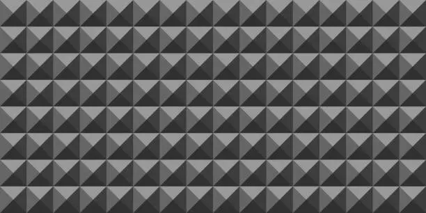 Vector illustration of Abstract panoramic web background black squares - Vector