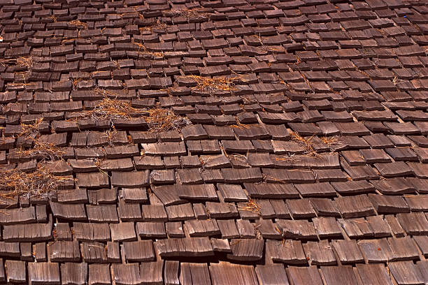 Wood shingle roof