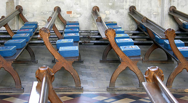 Pews stock photo