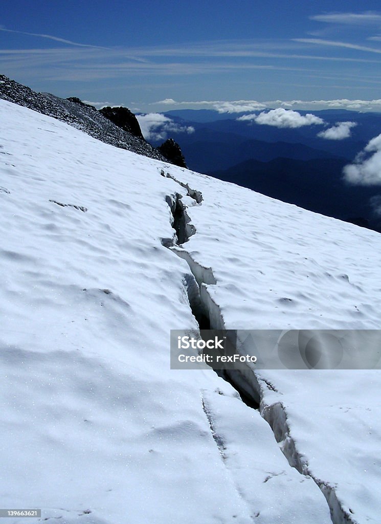 Snowfield Spalte - Lizenzfrei Angst Stock-Foto