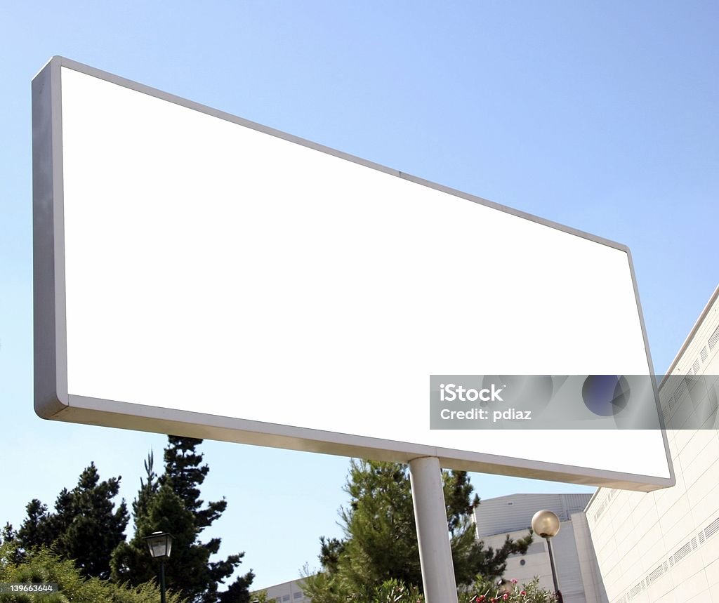 Blank billboard Advertisement Stock Photo