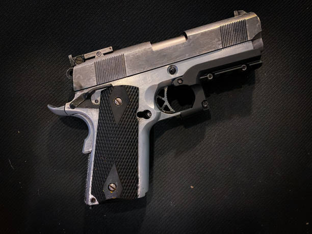 istock Old and dirty pistol gun 1396636621
