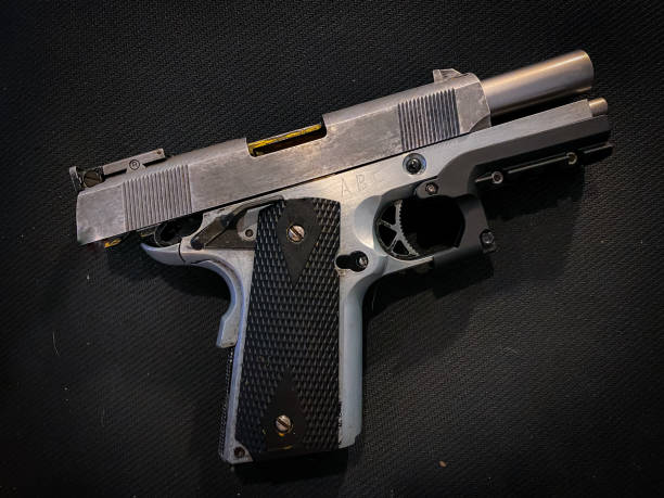 istock Old and dirty pistol gun 1396636631