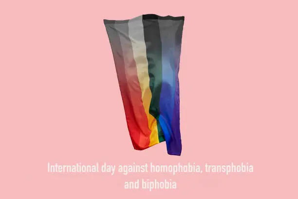 Photo of flag against homophobia, transphobia and biphobia