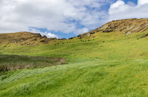 istock Rano Raraku volcano crater at Easter island 1396637459