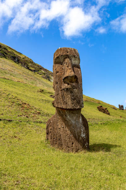 istock Monumental statue at Rano Raraku volcano, Easter island 1396637623