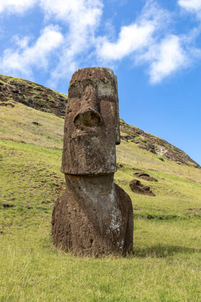 istock Monumental statue at Rano Raraku volcano, Easter island 1396637662