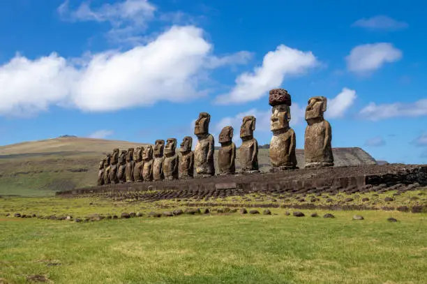 Photo of Tongariki ahu at Easter island