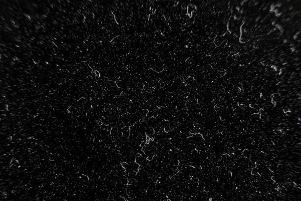 istock Artificial skin under high magnification with selective focus. Dark background with sewing material with small details. 1396637808