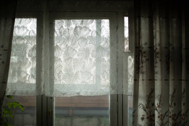 istock Window in room. Curtains on window. 1396640587