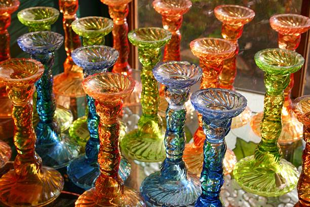 istock Colorful Glass Candle Holders 139664071