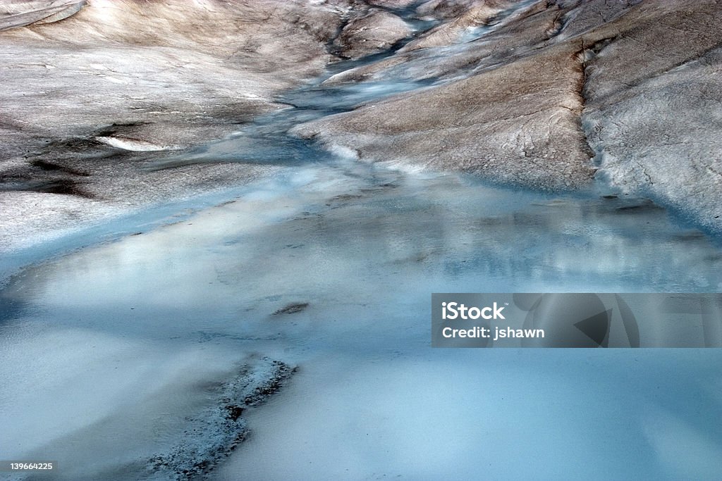Blue Ice Deep blue glacial ice in on an Alaskian Glacier Abstract Stock Photo