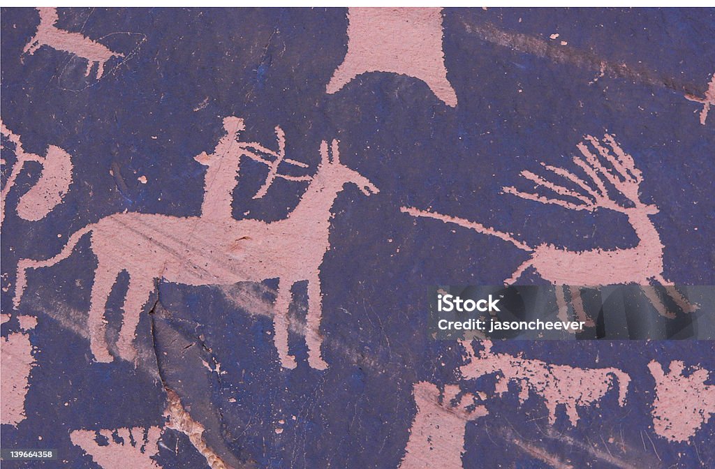 Hunter del petroglifo - Foto de stock de Arco - Deporte libre de derechos