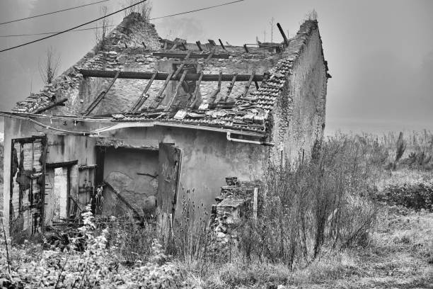 istock View of the ruined barn 1396644511