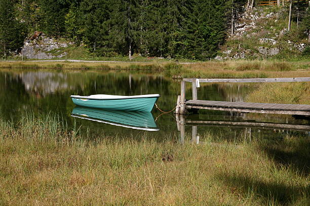 idyllic lake stock photo