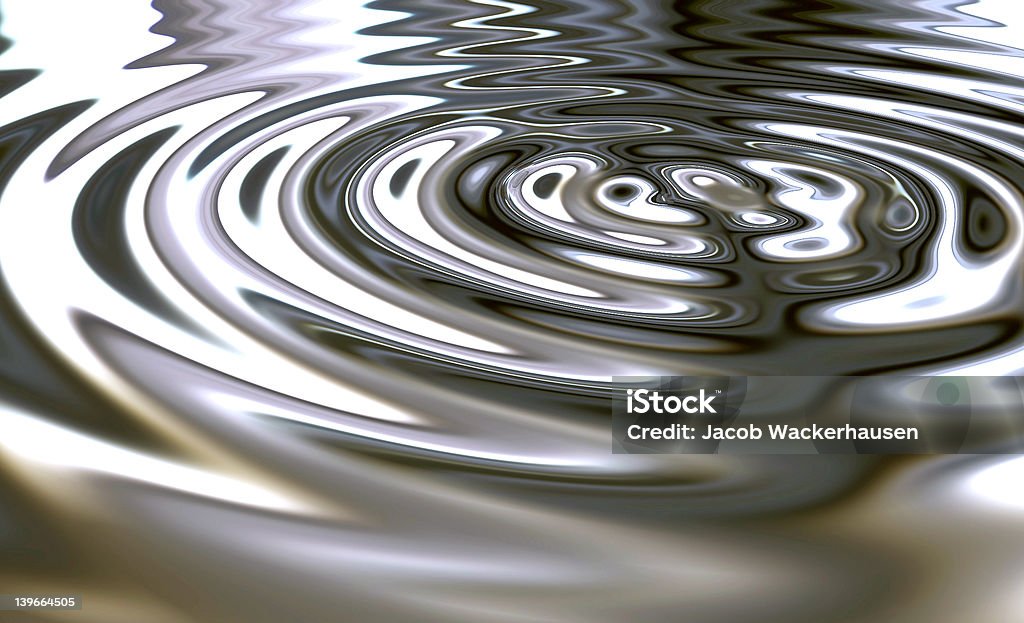 Rendered picture of metalic waves Ripples in water from a rain drop This image will work very well as a background layer or mask. Liquid Stock Photo