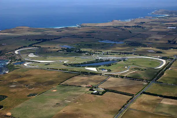 Aerial of Phillip Island Race Track Australia