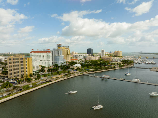 istock Downtown West Palm Beach Florida shot with drone 1396647099