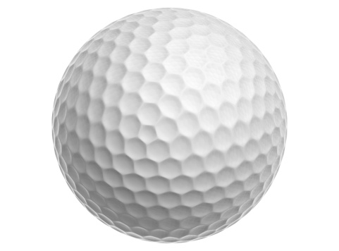 White Golf Ball on a White Background