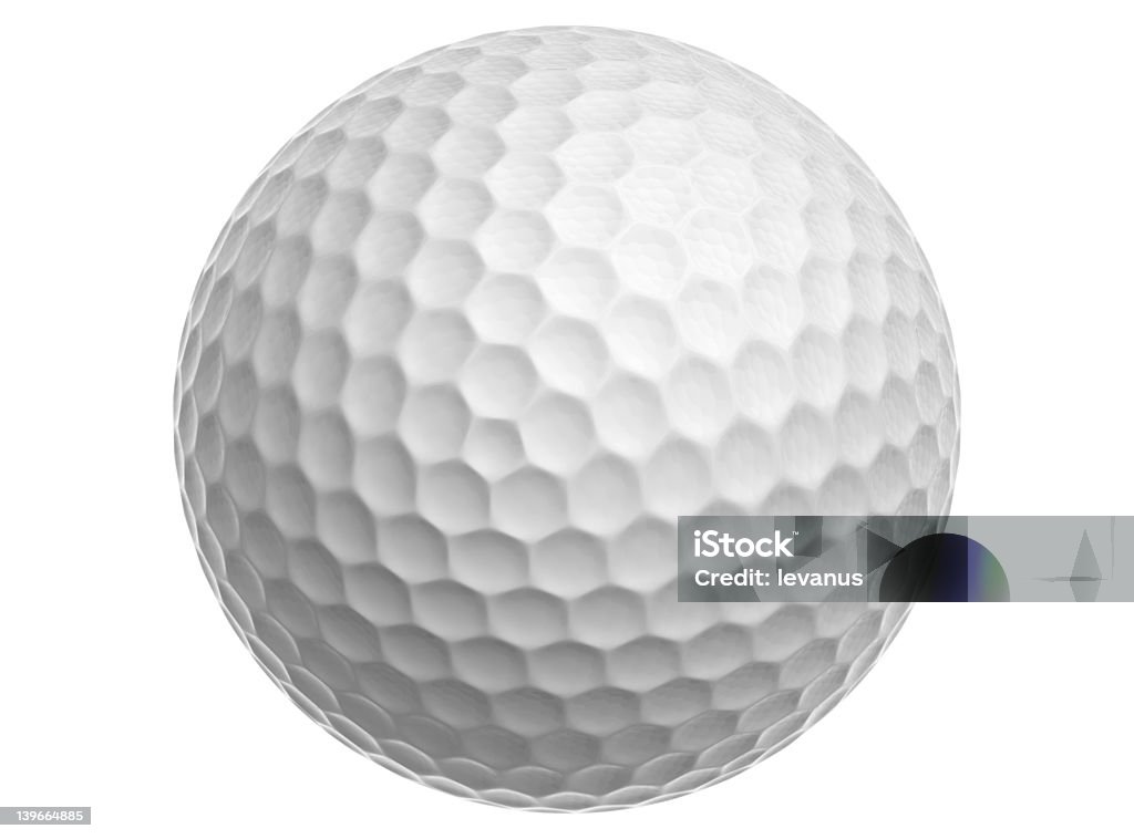 Golf Ball White Golf Ball on a White Background Golf Ball Stock Photo