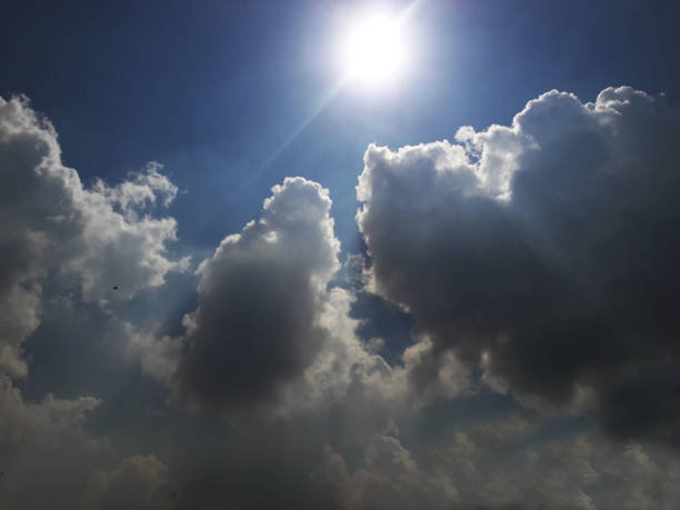 istock View of beautiful blue sky with white clouds,shiny blue sky texture and cloud 1396648927