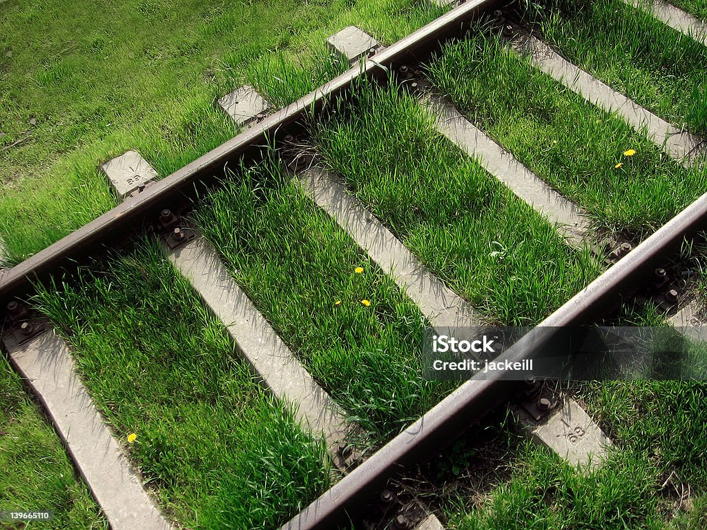 Grünem Gras und railroad - Lizenzfrei Abstrakt Stock-Foto