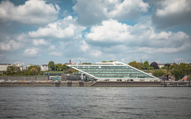 Hamburg, Germany - May 06, 2022: Dockland building in the harbour of Hamburg
