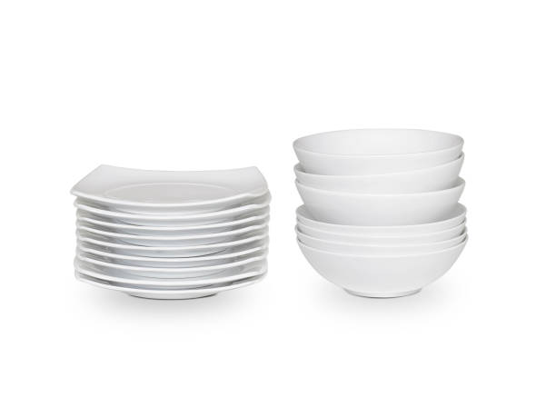 istock Crockery, ceramic plate on white background 1396659744