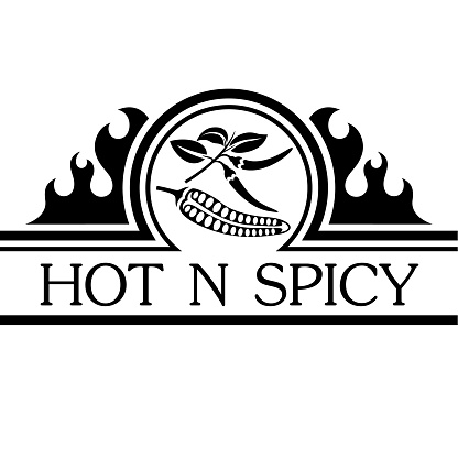 Single color isolated spicy food menu page header