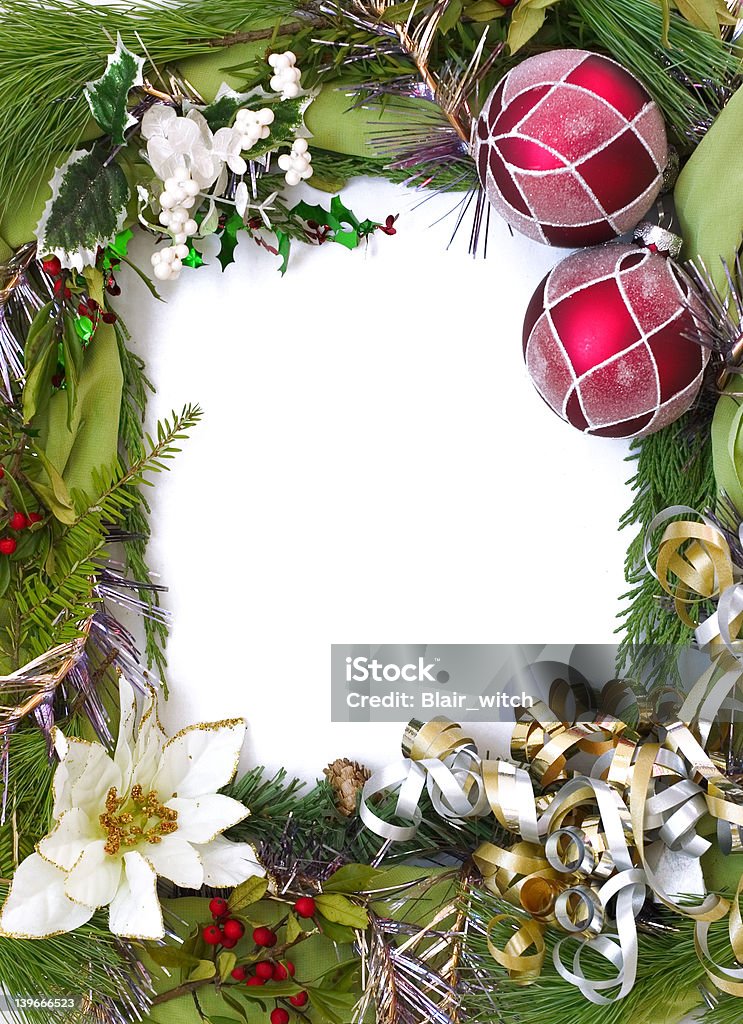 Вертикальные пустой Рождество Граница - Стоковые фото Обрамление роялти-фри