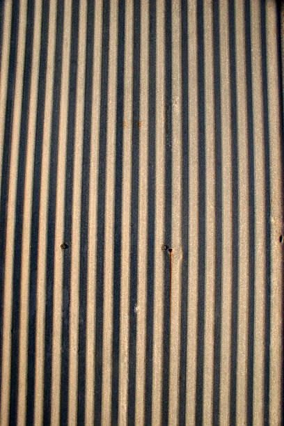 Corrugated Metal Siding stock photo