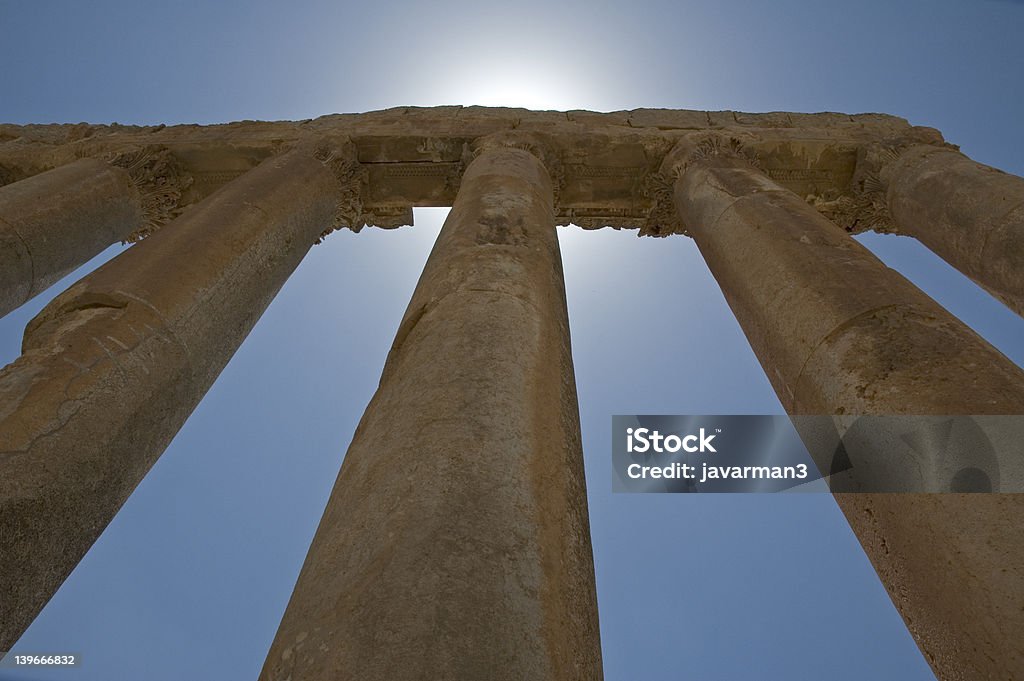 Antiga colunas - Royalty-free Baalbek Foto de stock