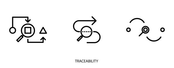 Traceability icon , vector illustration vector traceability stock illustrations
