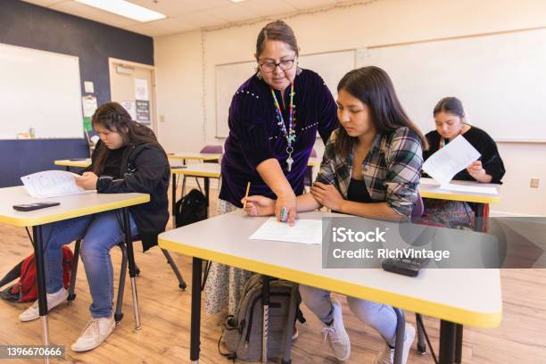 High School Teacher Teaching Stock Photo - Download Image Now - Indigenous Peoples of the Americas, Indigenous North American Culture, Teacher