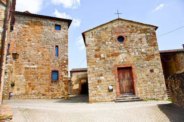 Murlo Castle, Siena, Tuscany, Italy stock photo