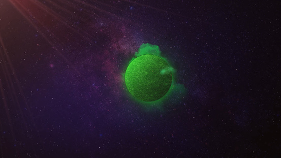 4K Resolution - Planet, Nebula