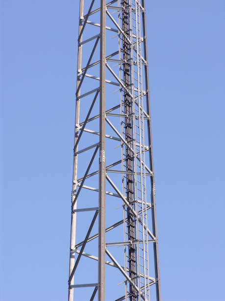 Steel pylon stock photo