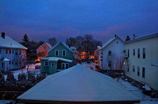 A view from Dave Van de Carr's back porch in Waltham at the end of December, 2009