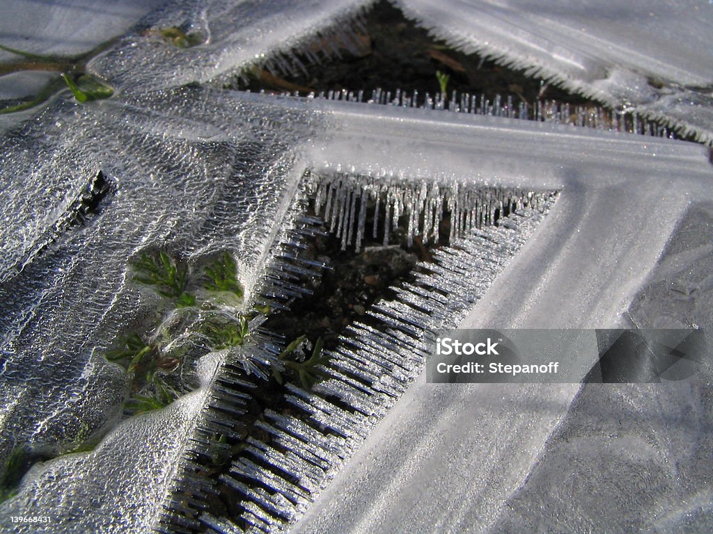 Amazing winter design First winter picture on a frozen pool Beauty In Nature Stock Photo