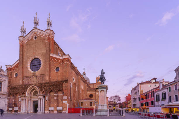 istock Sunset, square and Basilica dei Santi Giovanni e Paolo, Venice 1396684810